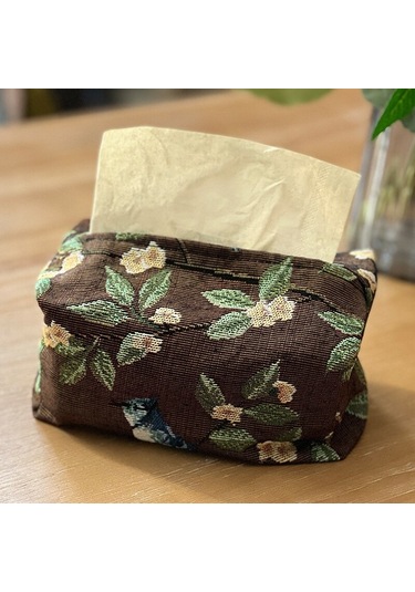 C-avrupa Retro Doku Kutusu Saklama Çantası Yüksek Kaliteli Peçete Tutucu Katlanabilir Doku Kutusu Ev Ofis Masaüstü Nakış Saklama Kutusu