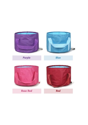 Taşınabilir Katlanabilir Katlanır Seyahat Kamp Su Konteyneri Lavabo - Mavi