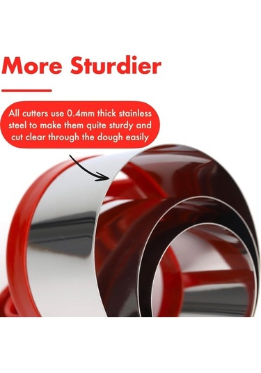 Ulzyvf Yuvarlak Yükseklik Seti, Pişirme Ve Kurabiye Yapımı İçin Metal Kesici, 5 Adet 3 Cm Yükseklikli Profesyonel Mutfak Aleti Yükseklik 5 Cm