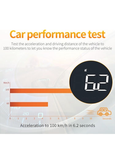 Monyee B1 Obdⅱ Araç Hud Görüntüleyici - 2 İnç Ekran, Hız/tuketim/voltaj Gösterimi, Otomatik Parlaklık Ayarlama Ve 5 Alarm Fonksiyonu Siyah