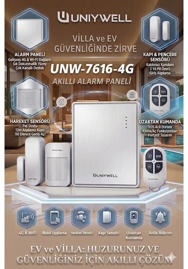 Unıywell 7616 Akıllı Alarm Set
