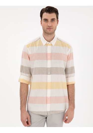 Pierre Cardin Erkek Haki Gömlek Desenli 50303448-vr027 Haki
