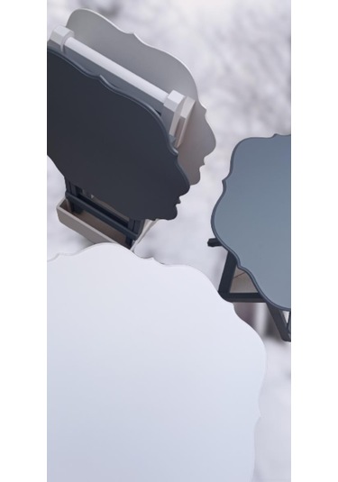 1448bng90090çanta Zigon Sehpa Yonca Dörtlü Model Ahşap Mdf Beyaz Ve Gri Renk Uyum El Yapım