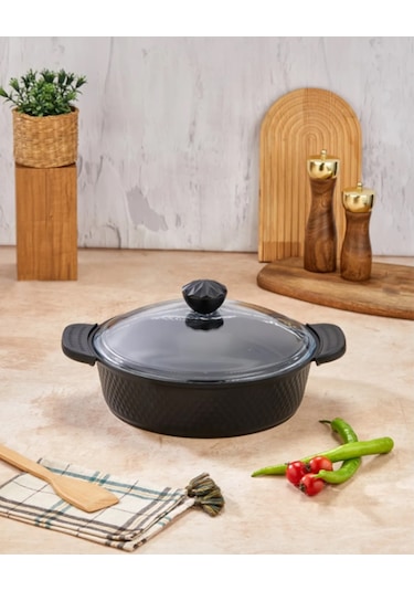 Cooker Kristal 20 Cm Derin Tencere Siyah Ckr3275