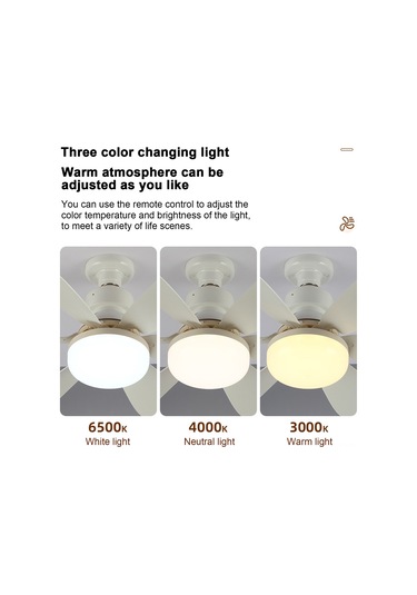 Symbee Ev Çocuk Odası Yatak Odası Kullanıma Uygun Led Fan Lambası, Kum Saçı Akrilik/kristal Abajur Seçenekli, 30w E27, Uzakdan Kumanda İle Sürekli Işık Ayarlama, 42cm Çap