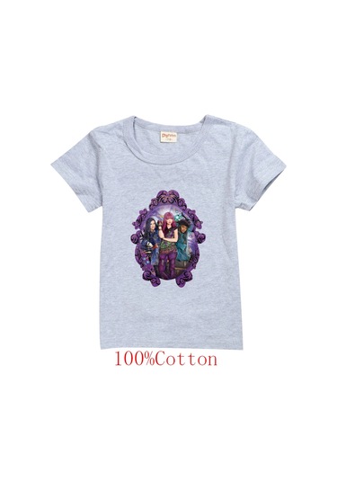 Mınıso Çocuk Karikatür Baskılı T-shirt - Erkek Ve Kız Çocuklar İçin Casual Tişörtlavanta Lavanta