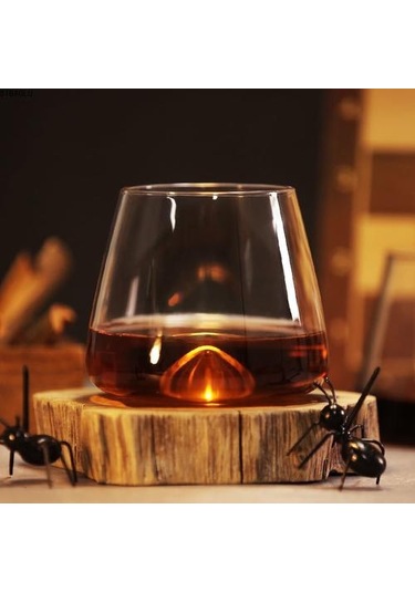 1 Adet Tasarımcı Whiseddy Girdap Viski Kaya Cam Verre Viski Tumbler Xo Chivas Konyak Brendi Snifter Kırmızı Şarap İçme Gözlük Kupası Eski Moda Cam Açık Gri