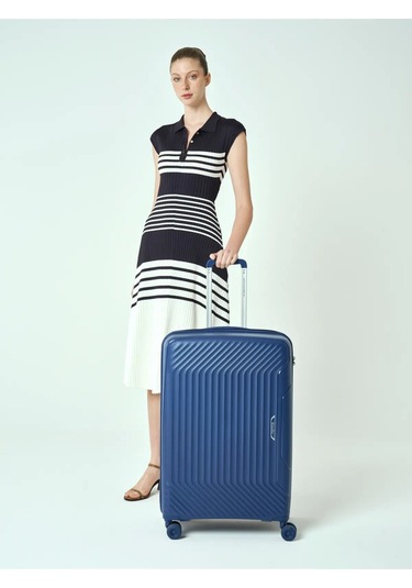 United Colors Of Benetton Unisex Büyük Boy Valiz 14bnt8001-01 Koyu Mavi