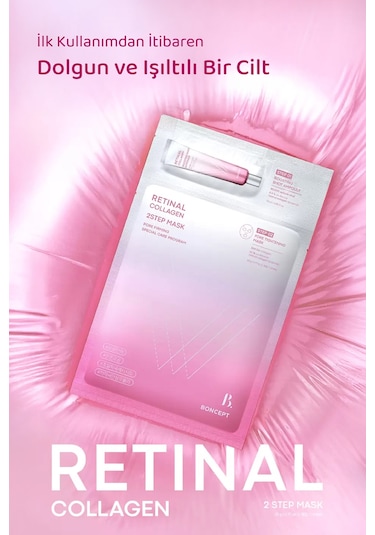 2 Adımlı Retinal Kolajen Serum Maske Seti Retinal Collagen Shot 2step Mask Sheet