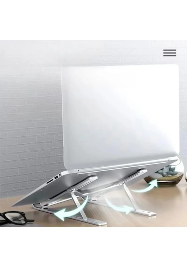 Dizüstü Bilgisayar Standı, Katlanabilir Kaldırma Tabanı, Tablet Standı, Masaüstü Taşınabilir Tutucu Beyaz