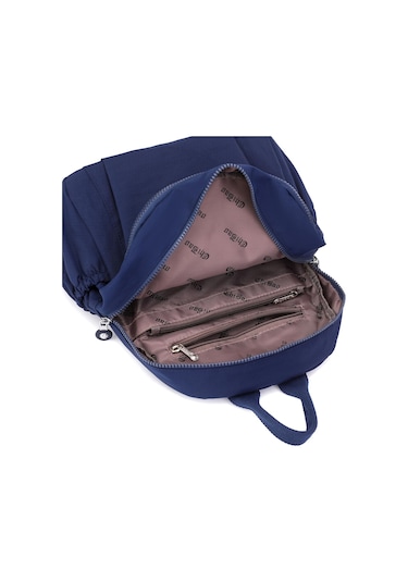 Moveevo Mavi Nilon Çift Çanta - Çift Reşme, Ayarlanabilir Askılar, Günlük Seyahat Ve Hafif Taşıma İçin Çok Amaçlı Sırt Çantası