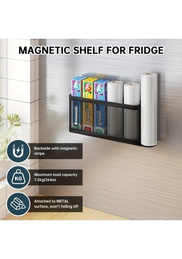 Trendooze Gaojunshop01 Beyaz Metal Sarımsak Pressi Manyetik Mutfak Organizatörü 1 Adet Ev Dekorasyonu