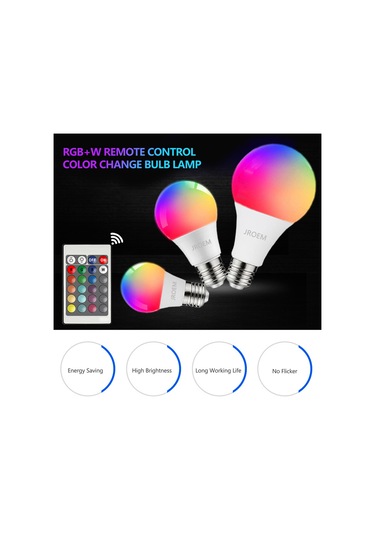 Yaleker E27 Rgb+ Beyaz Led Ampul 18w/a70: Uzaktan Kumanda, Işıklık Ayarı, Renk Değiştirme Ve Hafıza Özelliği Diğer