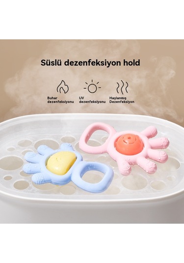 Jian Fan Bebek Silikon Palmiye Zil El Zil Oyuncak Mavi