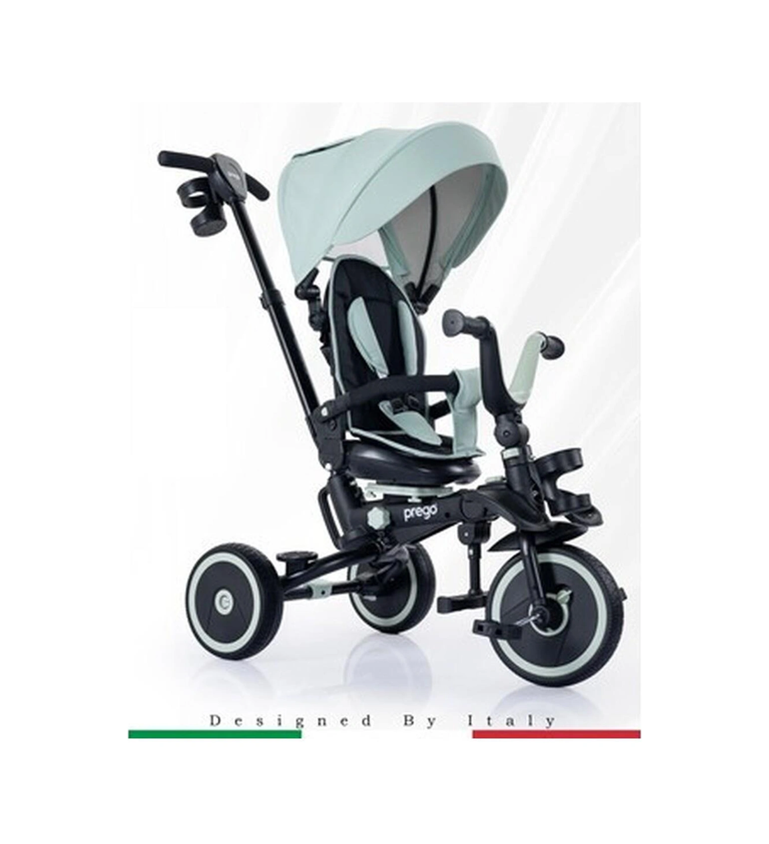 Prego Happy Dino Plus 360 Dönebilen Koltuklu Tamamen Katlanabilir Çocuk Bisikleti Siyah