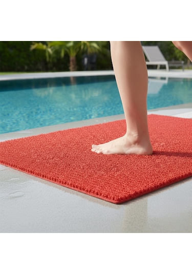 Beylin Kıvırcık Pvc Paspas Dış Zemin Halı Yolluk Yeşil 100x200 Yeşil