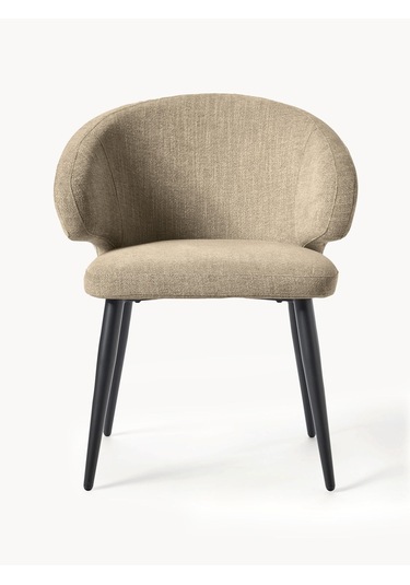 Celıa Bouclé Kollu Sandalye Midcentury Tarzında Şıklık Ve Konfor Yeşil - Siyah