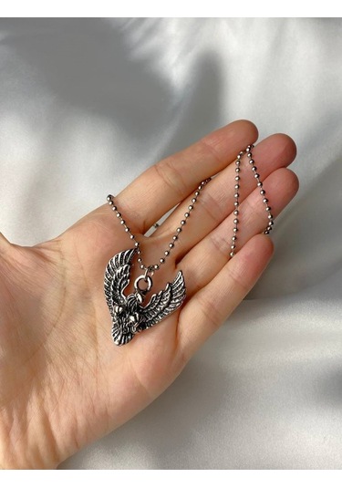 Gotik Kartal Pençe Gümüş Kaplama Erkek Kadın Kolye Çok REnkli