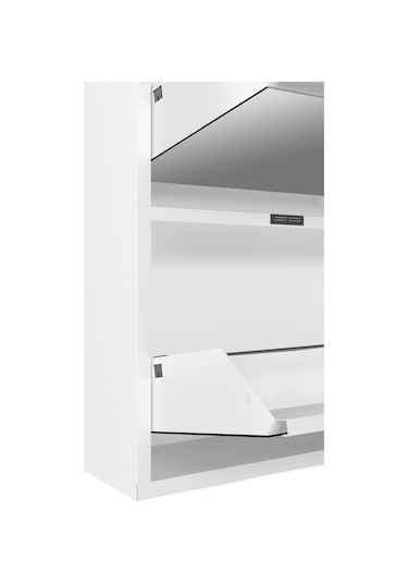 Ceha 3'lü Metal Ayakkabılık Kar Beyaz/Aynalı K.AYK-3/A/P9003