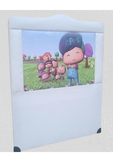 Başlık Dk Tek Kişilik 90'lık Pepe Model Suni Deri Beyaz Kumaş El Yapım