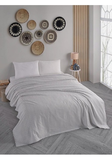Tek Kişilik Baskılı Pike Koltuk Örtüsü Breeze 180x230 Cm Açık Yeşil
