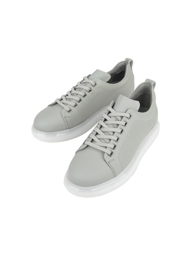 Ziya, Erkek Hakiki Deri Sneaker 1411026z865 Gri Gri