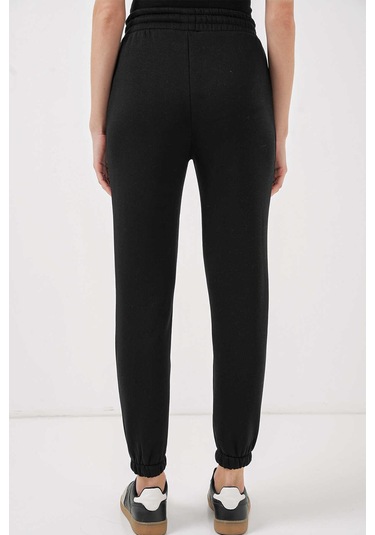 Gabria Paça Lastikli Eşofman Altı Siyah