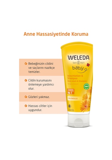 Weleda Calendula Organik Saç Ve Vücut Şampuanı 200 ML