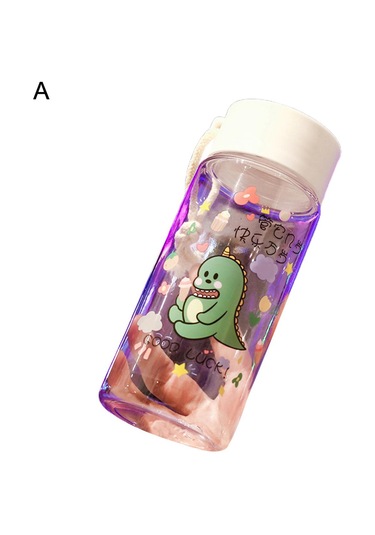 500 Ml Su Şişesi Karikatür Baskı Düşmeye Dayanıklı Plastik Çocuk Erkek Kız İçin İçecek Su Şişesi