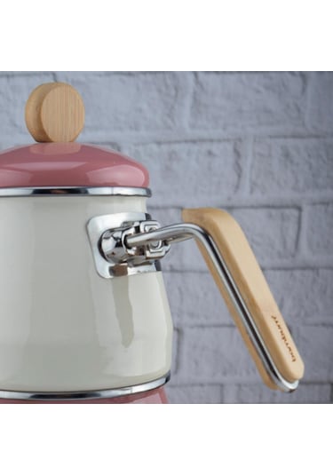 Lumino - Bambu Kulplu Çaydanlık Takımı Pembe Pembe