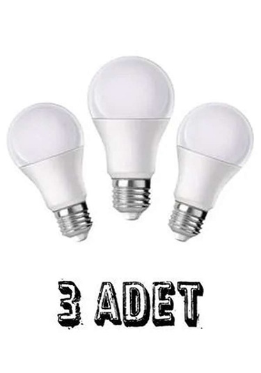 Led Ampul E27 Normal Duy 9w Beyaz Işık 3 Adet 3llllbeyaz