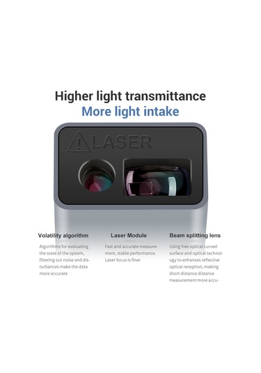 Lepmerk Mini 30m Dijital Akıllı Lazer Uzaklık Ölçer Koyu Gri