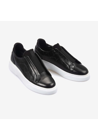 Kemal Tanca Hakiki Deri Erkek Günlük Ayakkabı A9007 Siyah