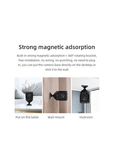 Suofeng 4k Mini Akıllı Göz Kamera: 150 Geniş Açı, İki Renkli Gece Görüşü, Hareket Algılama, 128gb Ek Bellek, Ev/pet/çocuk İzleme, Manyetik Montaj