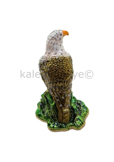 Swarovski Taşlı Yuvasında Kartal - Gizli Hazneli Masaüstü Hediyel