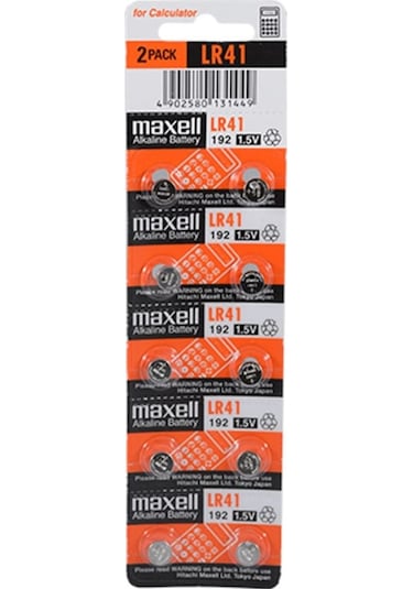 Maxell LR41 AG3 192 1.5V Alkalin Düğme Pil 10'lu