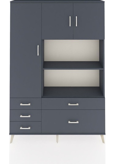 Arges Dolap 7 Raflı 5 Çekmeceli 3 Kapaklı 132x30x195 Antrasit-antrasit/antrasit Antrasıt/antrasıt Arges Dolap 7 Raflı 5 Çekmeceli 3 Kapaklı 132x30x195 Antrasit-antrasit/antrasit Antrasıt/antrasıt