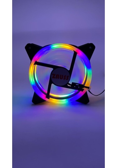 Zauss ZR-101 Rainbow RGB Kasa Fanı 12 CM Renkli Molex Giriş