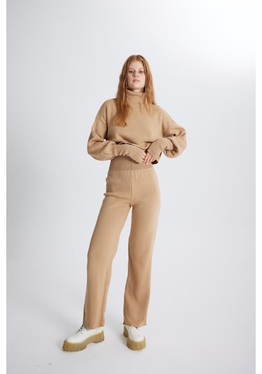 Holly Lolly Alt Üst Triko Thinky Takım Camel