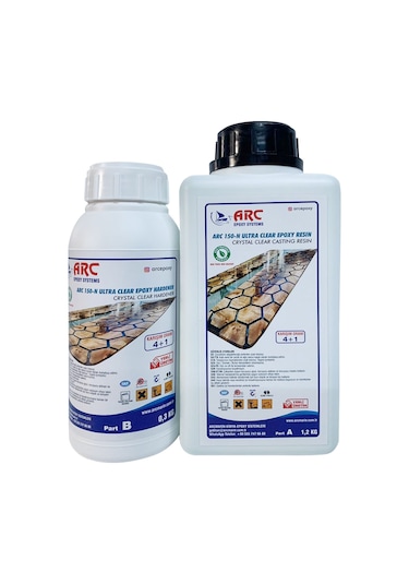 Arc 150 Ultra Şeffaf Döküm Tipi Kristal Clear Epoksi 1.5 Kg Set
