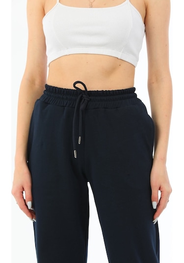 Kallima Lacivert Mevsimlik Salaş Rahat Bolpaça Kadın Eşofman Altı Lacivert