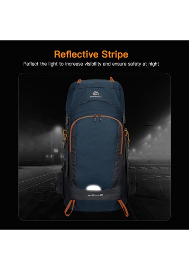 Ranyeek 65l Nilon Montaj Masağı, Su Geçirmez Outdoor Kamp Hiking Sırt Çantası, Yağmur Korumalı Çok Renkli