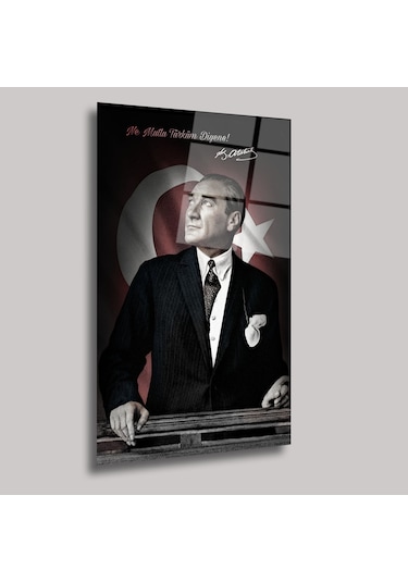 Atatürk - Ne Mutlu Türküm Diyene - Cam Tablo - Deg0286