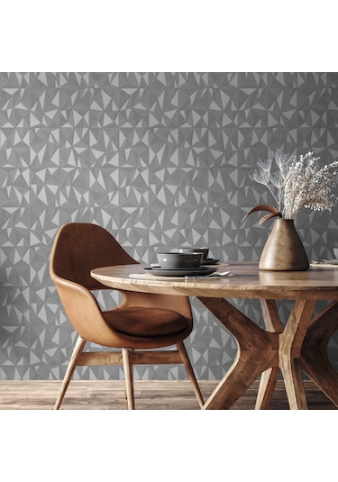 Adawall Omega 23204-3 Çizgili Modern Geometrik Desenli Düz Sade Duvar Kağıdı