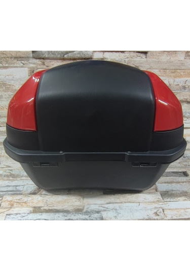 Motosiklet Arka Çanta 33lt Işıklı Stop Sağ Sol Sinyal Kırmızı Kırmızı