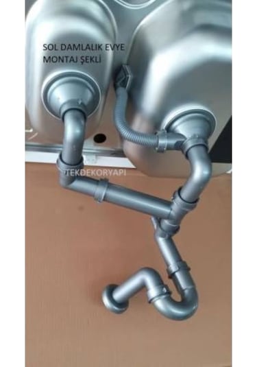 Dominox Blanco Ukinox 1.5 Göz Evye Sifon Takımı Krom