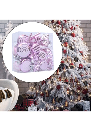 Suntek 18 Adet Yılbaşı Topu Süsleri Ev Kutlamaları Ve Açık Kutu 13,5x7x13,5 Cm