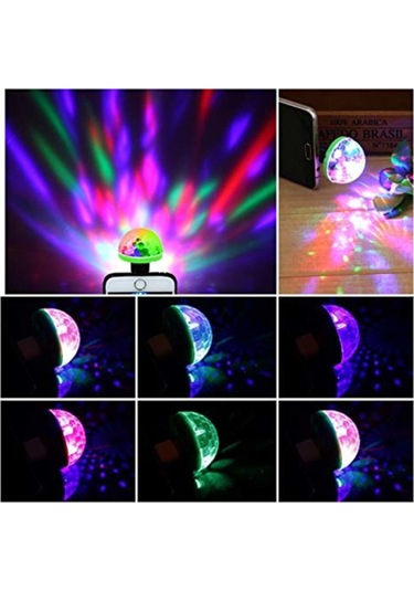 Sese Duyarlı Usb Girişli Rgb Renkli Mini Disko Topu Led Lambası (552785919)