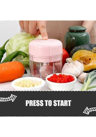 Kablosuz Elektrikli Mini Sarımsak Doğrayıcı, Taşınabilir Gıda Ble Çok Renkli