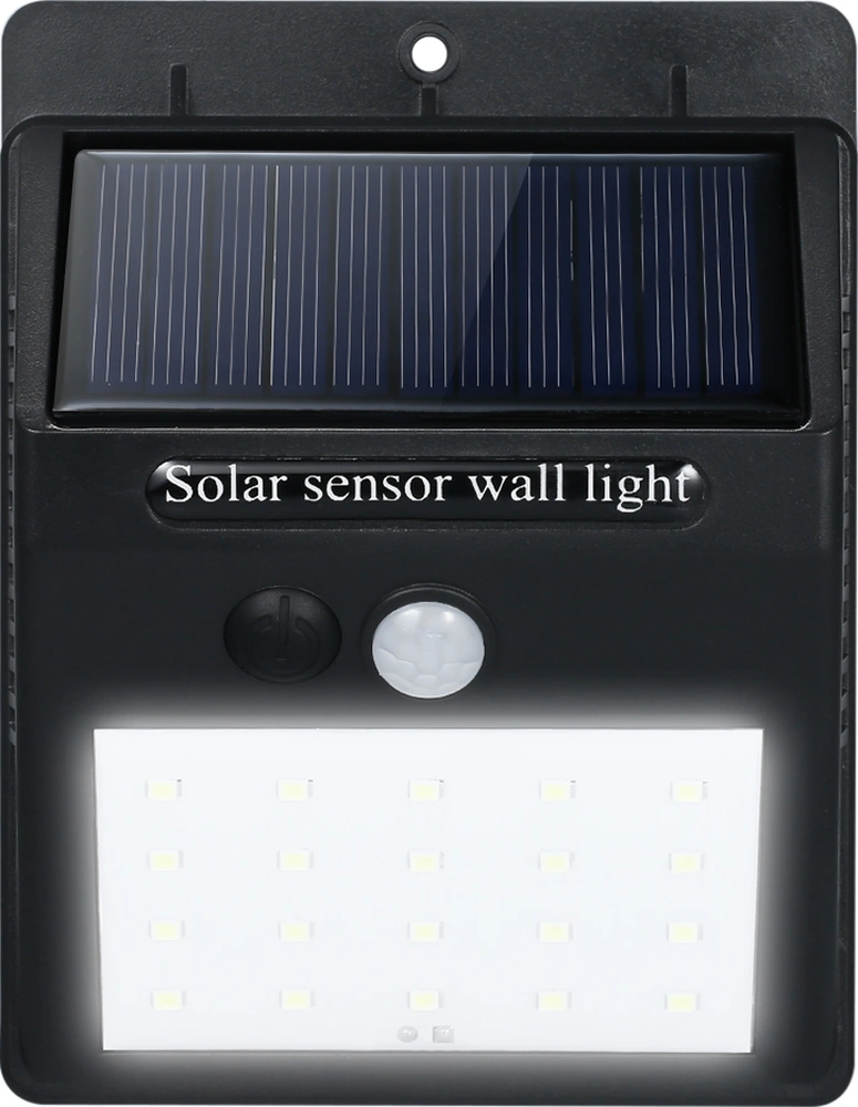 Folinda Solar Geri Çalışan Pır Hareket Sensörlü Led Duvar Lambası, 20 Led 6000k Beyaz Işık, Ip65 Su Geçirmez, Bahçe/ev Cephesi Aydınlatması 2 Tipten Rastgele Gönderilir Siyah